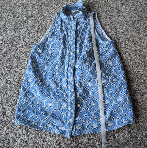 Sezane Erina Shirt in Blue/Ecru - Picture 13 of 15